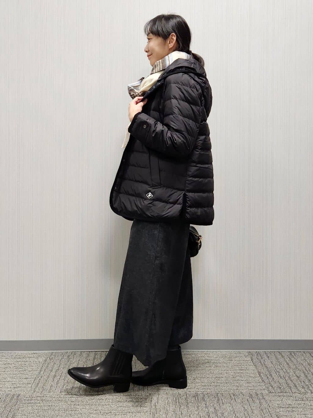 naraさんの「Dessin｜【撥水・2WAY】ミュラーダウンコートミドル丈」を使ったコーディネート