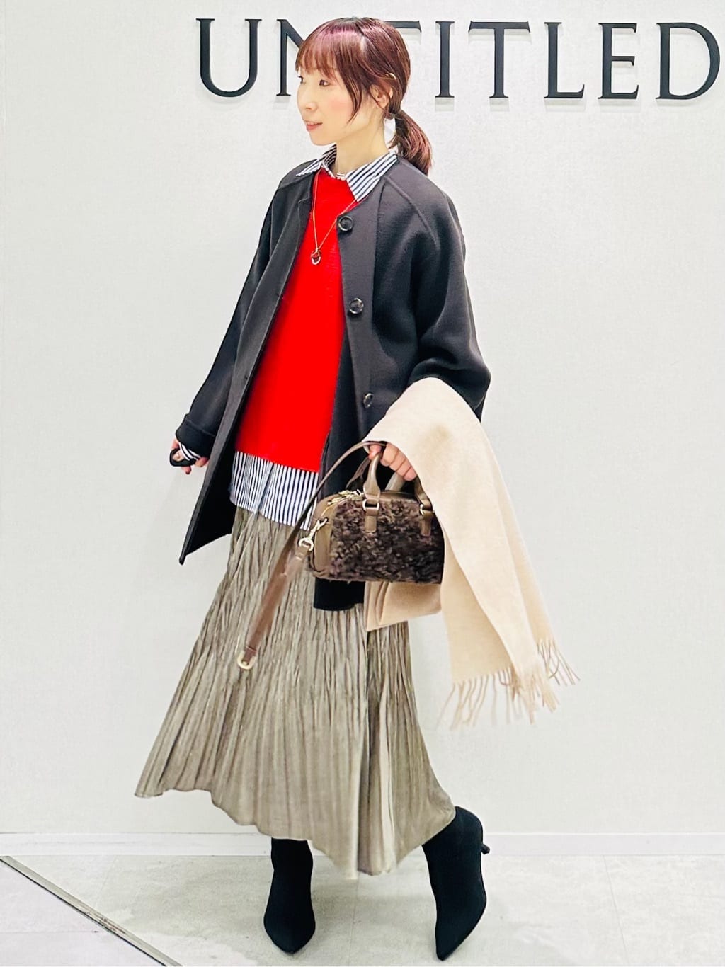 Miwaさんの「UNTITLED｜【アンサンブル可/洗える】ウールミラノリブニット」を使ったコーディネート