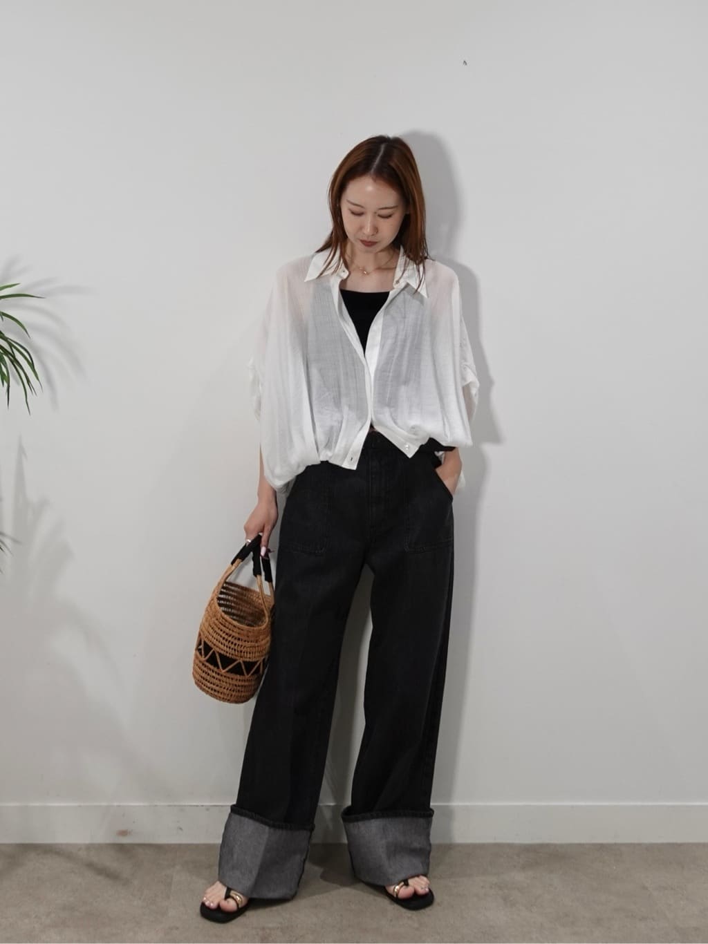 mitsukiさんの「INDIVI｜バルーンフォルムブラウス」を使ったコーディネート