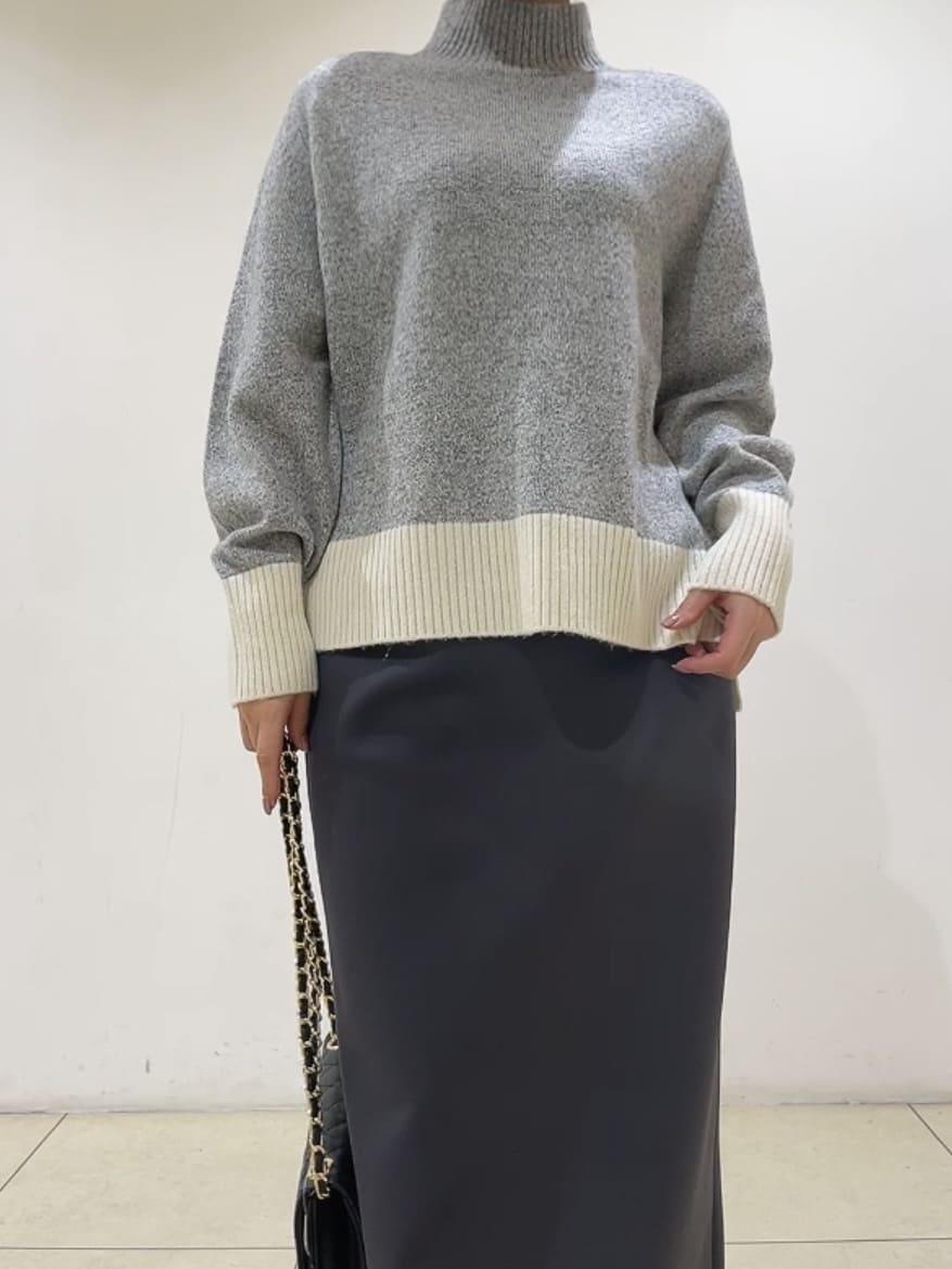 watanabeさんの「UNTITLED｜【8色展開/洗える】ウールカシミヤ ハイネックニット」を使ったコーディネート