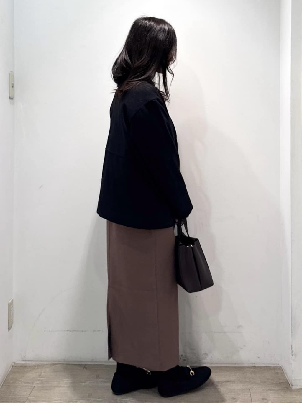 yuicciさんの「OPAQUE.CLIP｜ウールライクメルトンノーカラーコート【洗濯機洗い可】」を使ったコーディネート