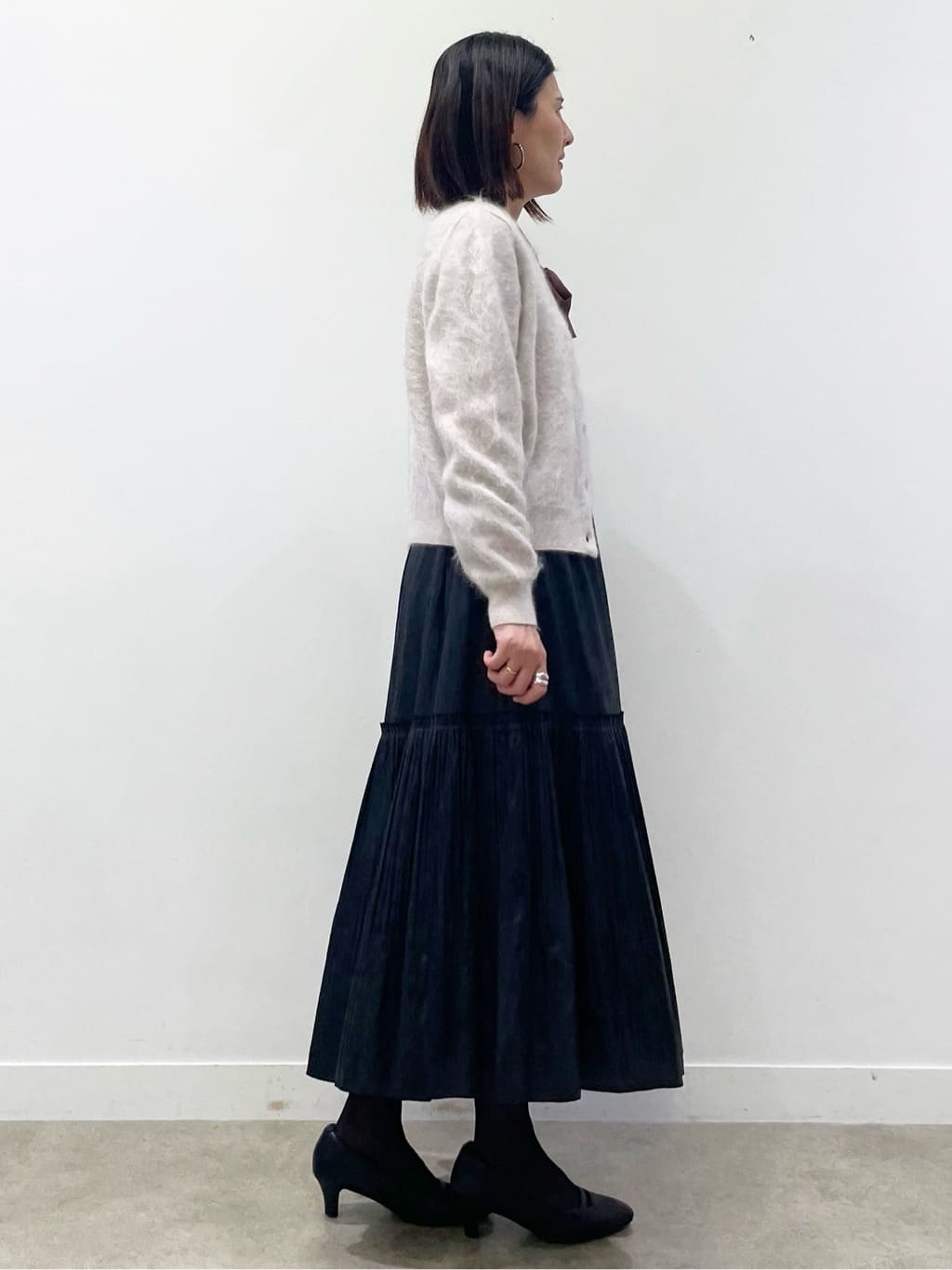 あやたかさんの「Reflect｜【レイヤードに◎】ボウタイプリントブラウス」を使ったコーディネート