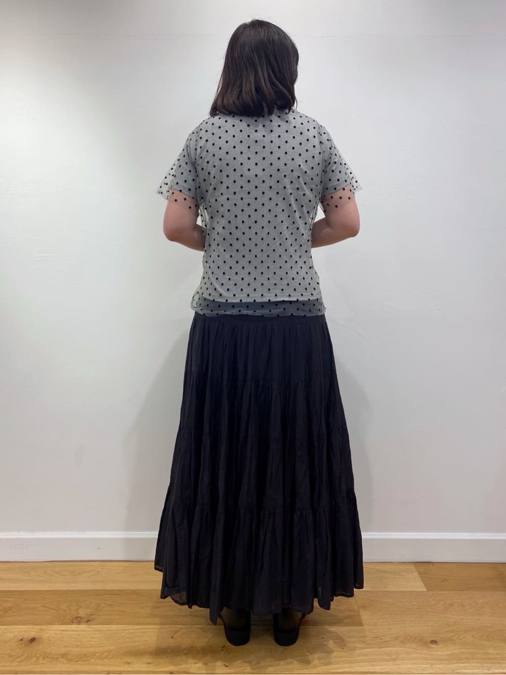 Sawaguchiさんの「DRESSTERIOR｜スパンコール2WAY巾着バッグ」を使ったコーディネート