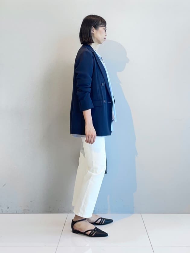 murayamaさんの「INDIVI｜◆【合皮】クロスストラップ フラットサンダル」を使ったコーディネート