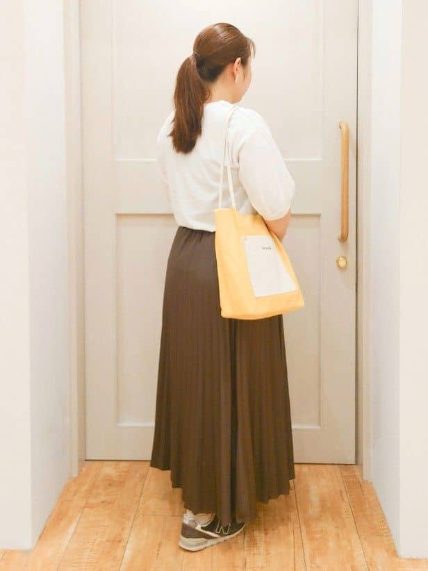 ななこさんの「SHOO･LA･RUE｜【ひんやり/S-LL】大人の五分袖プリントTシャツ」を使ったコーディネート