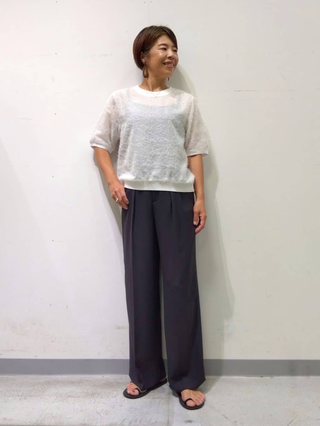 Kさんの「INDIVI｜ヘアリージャカードトップス」を使ったコーディネート