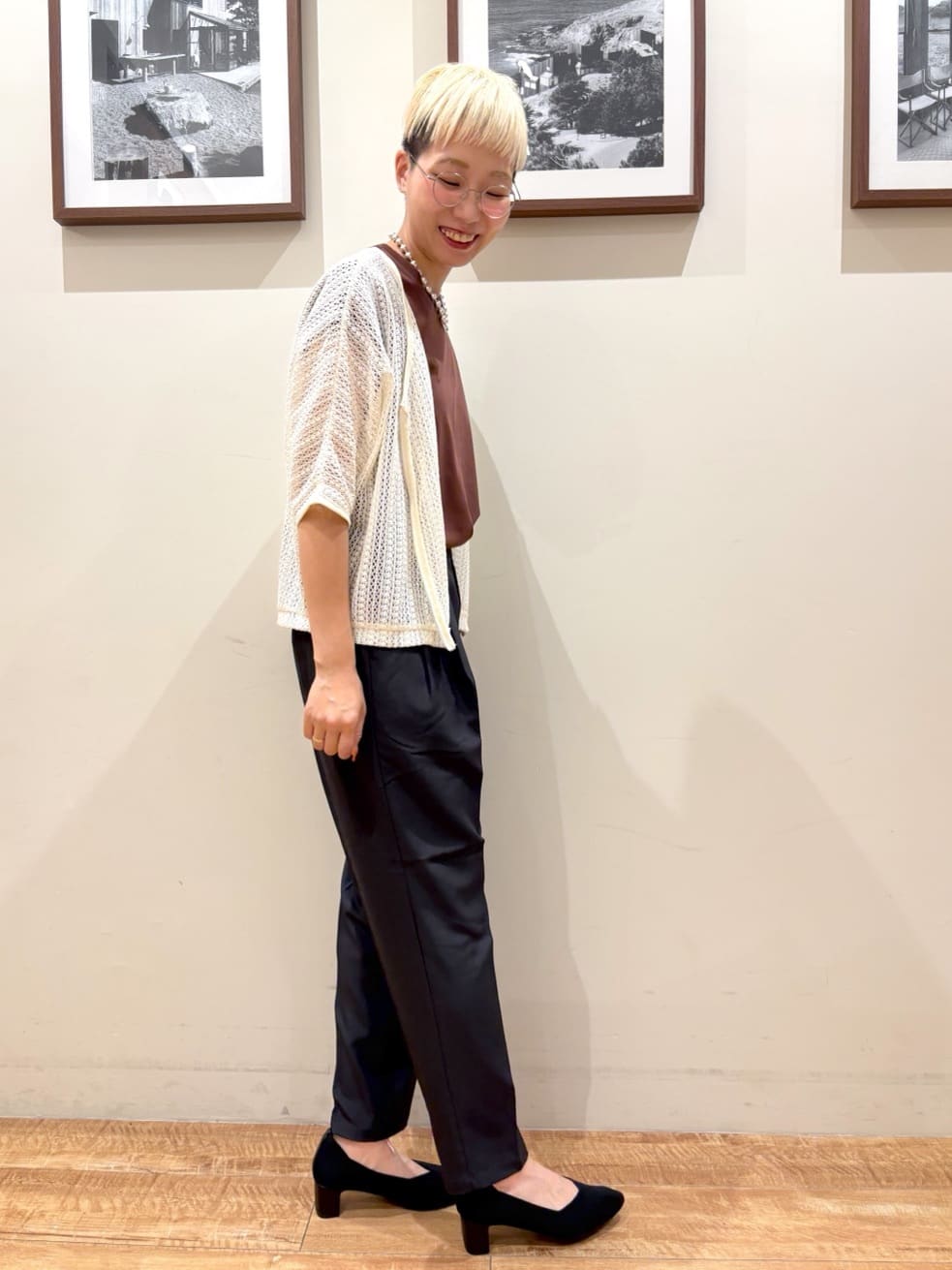 Ayumiさんの「SHOO･LA･RUE｜【S-LL/汗ジミ軽減/ひんやり/UV】インせず着られる フレンチスリーブTシャツ」を使ったコーディネート