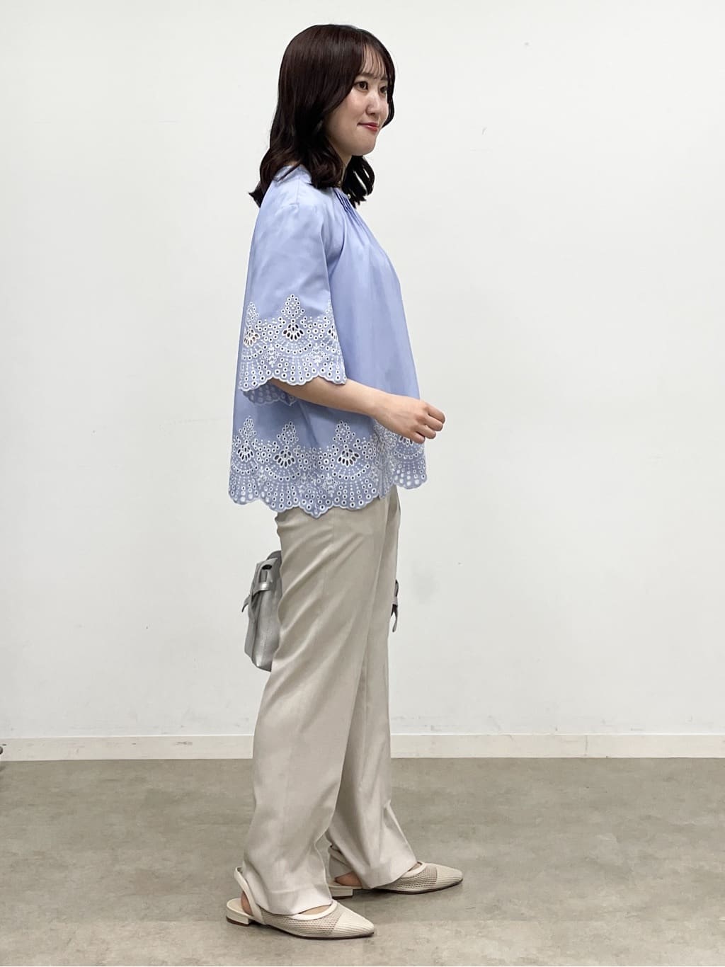 yukariさんの「Reflect｜【マシンウォッシュ可】リネンライクフレアパンツ」を使ったコーディネート