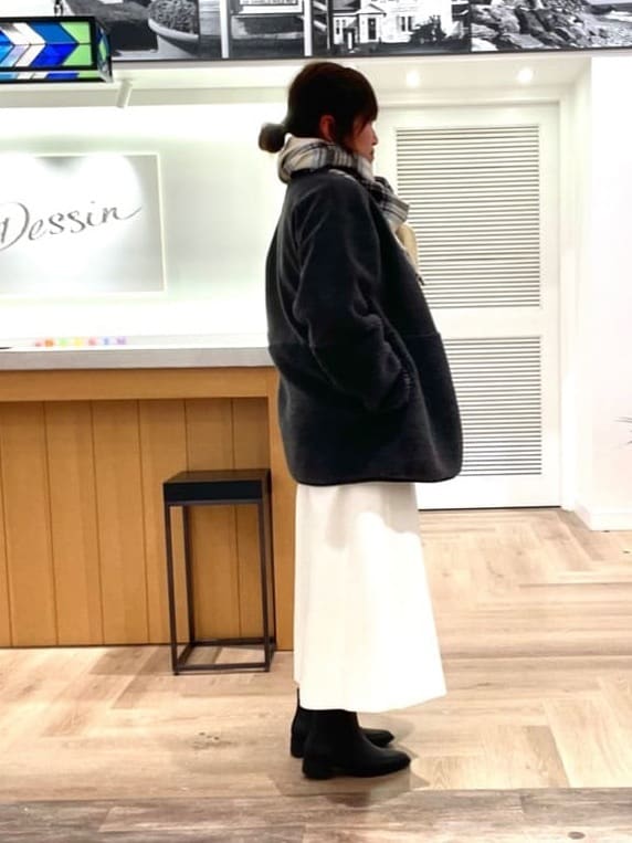 rinさんの「Dessin｜【2WAY】フェイクムートンコート」を使ったコーディネート