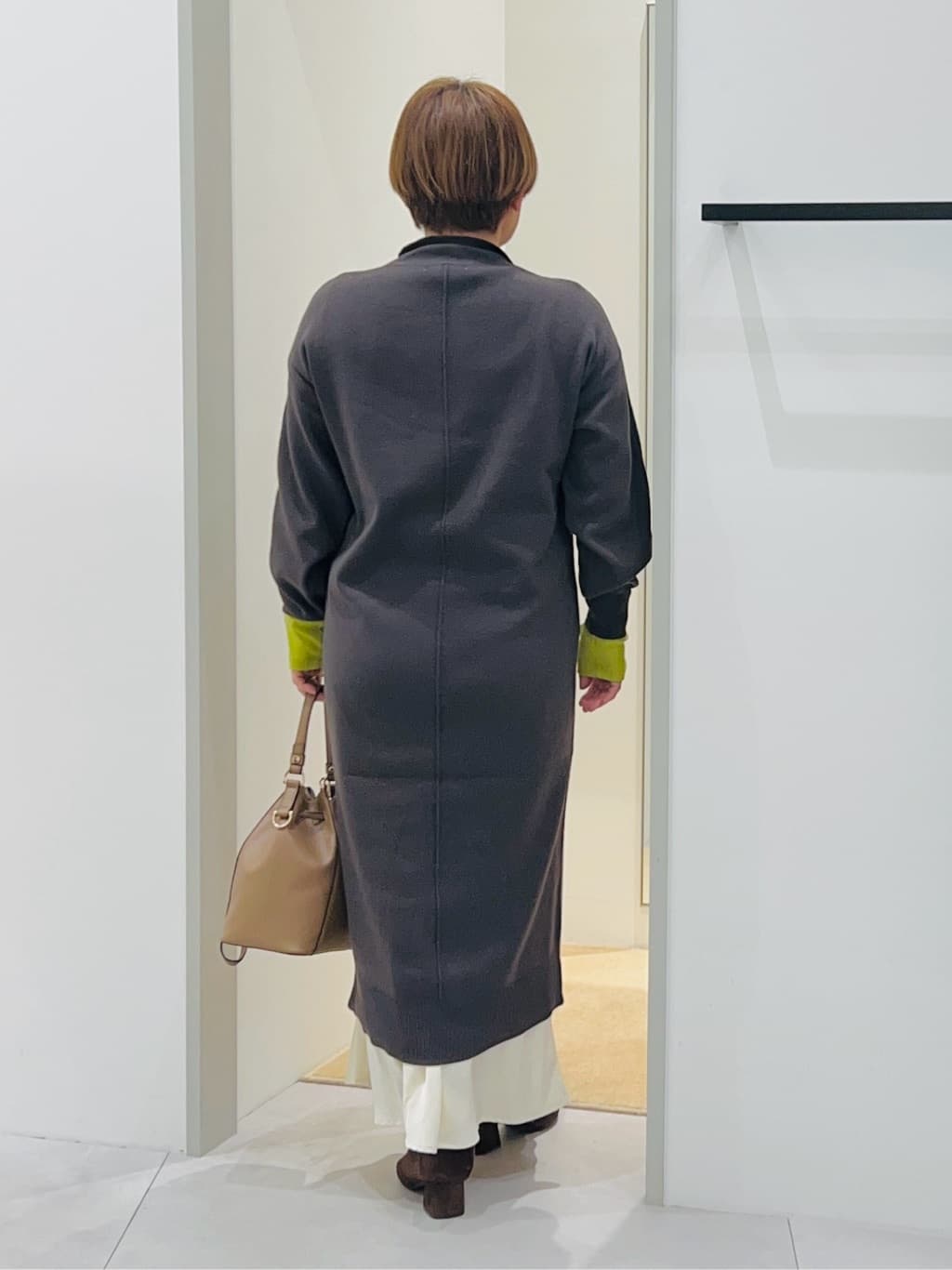 タナさんの「THE SHOP TK｜1枚でこなれ見え ハーフZIPワンピース【毛玉になりにくい/静電気防止/洗濯機OK】」を使ったコーディネート