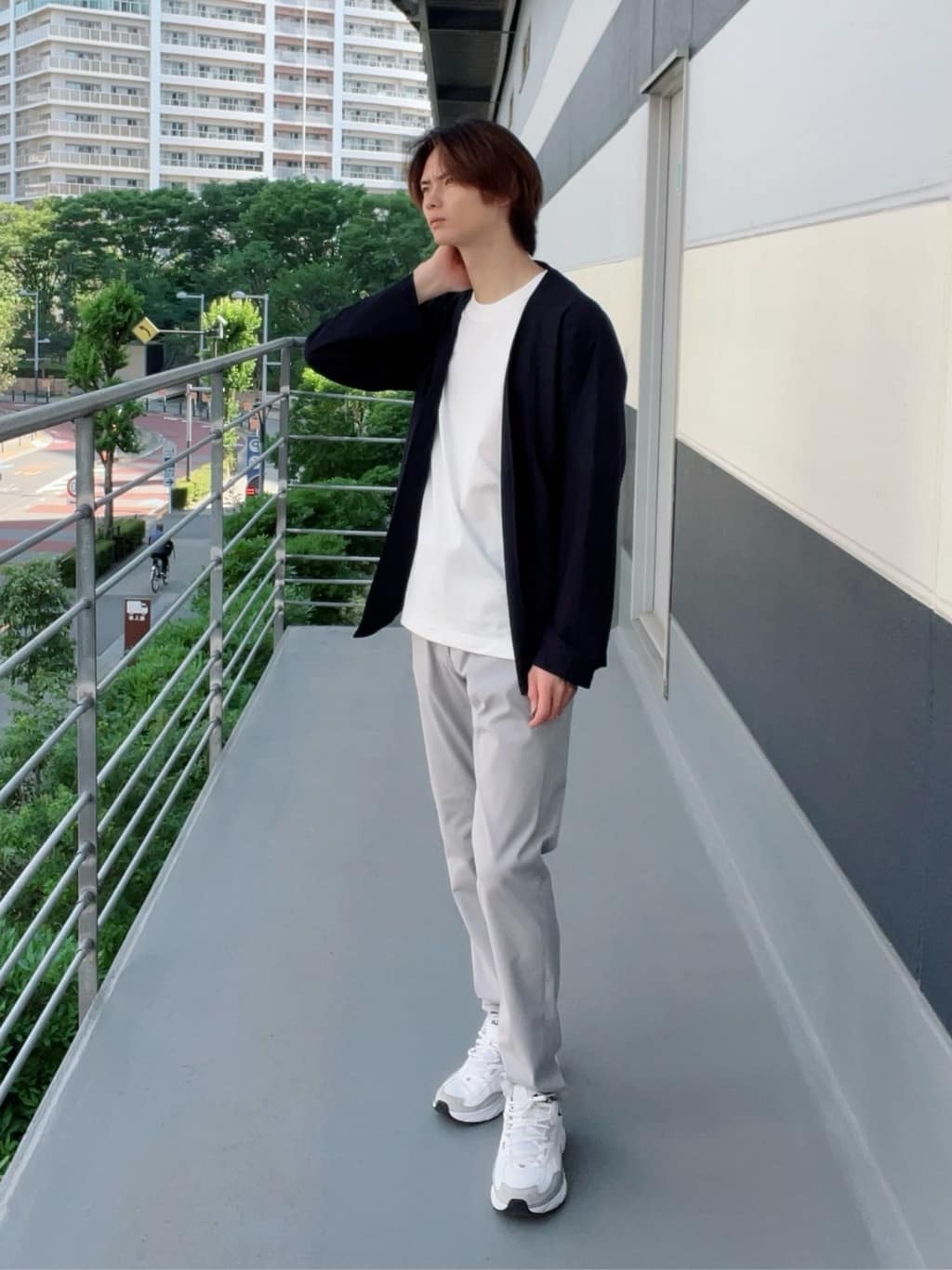 Neneさんの「THE SHOP TK｜シャリルジャージ カーディガン 洗濯機OK/吸水速乾/イージーケア/セットアップ可」を使ったコーディネート