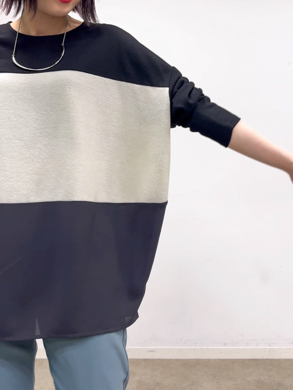 𝐜𝐡𝐢𝐤𝐚さんの「SHOO･LA･RUE｜【洗濯機可/S-LL】フィット感が心地よい ハイパーストレッチスキニー裏起毛」を使ったコーディネート