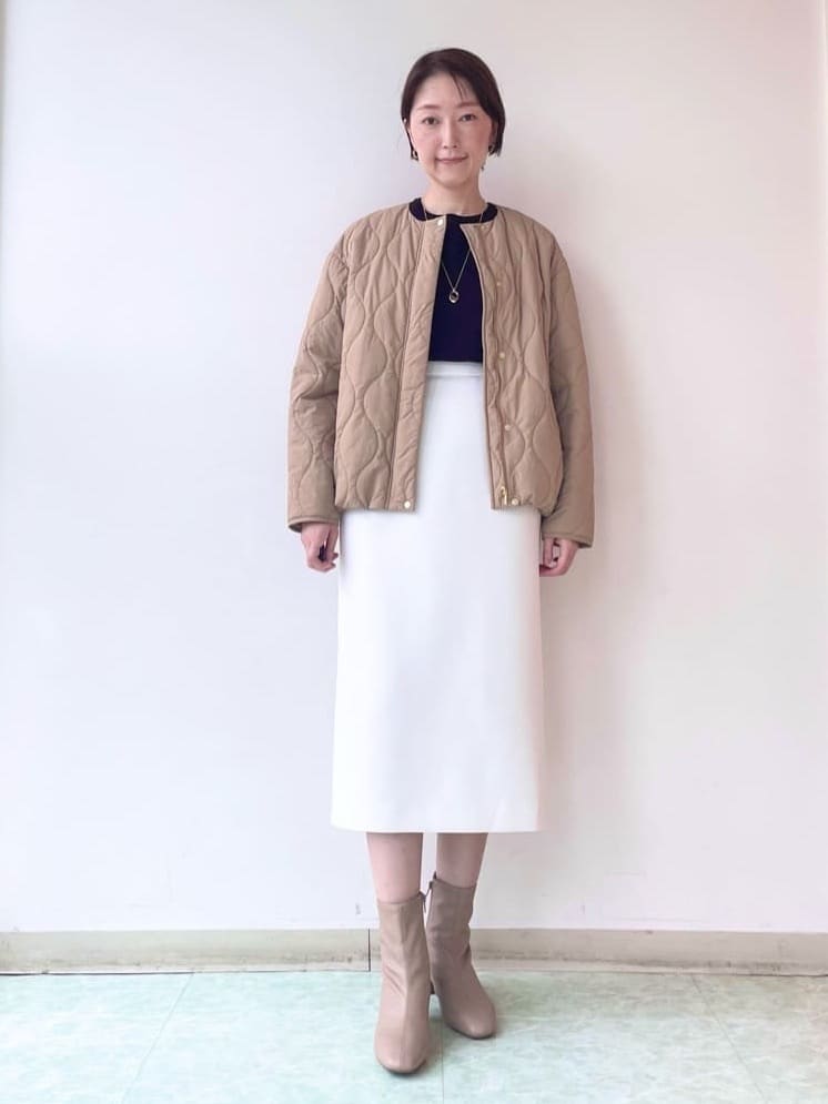 aliceさんの「UNTITLED｜【アンサンブル可/六分袖/洗える】ウールシルクニット」を使ったコーディネート