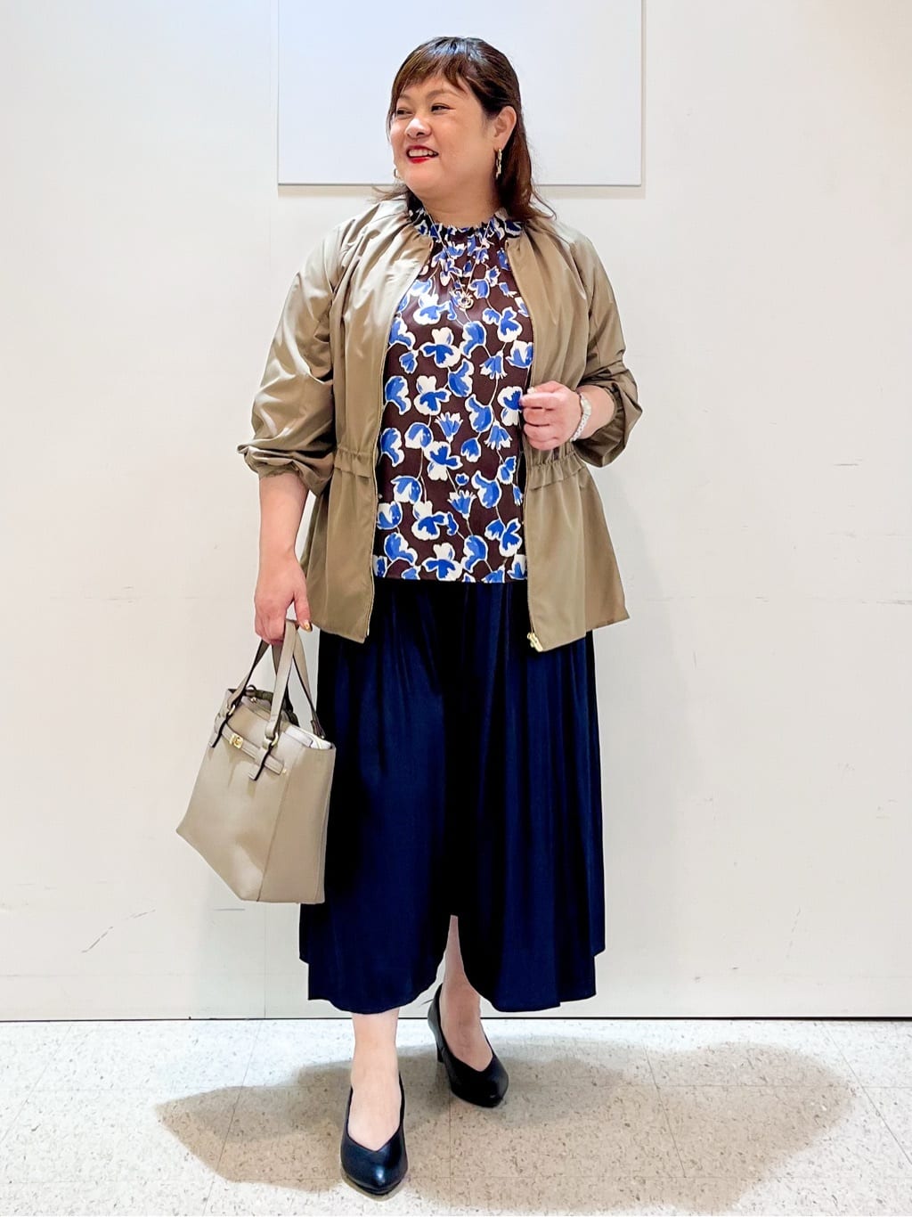 kimmyさんの「Reflect｜【パンツにもスカートにも合わせやすい◎】ライティブルゾン」を使ったコーディネート