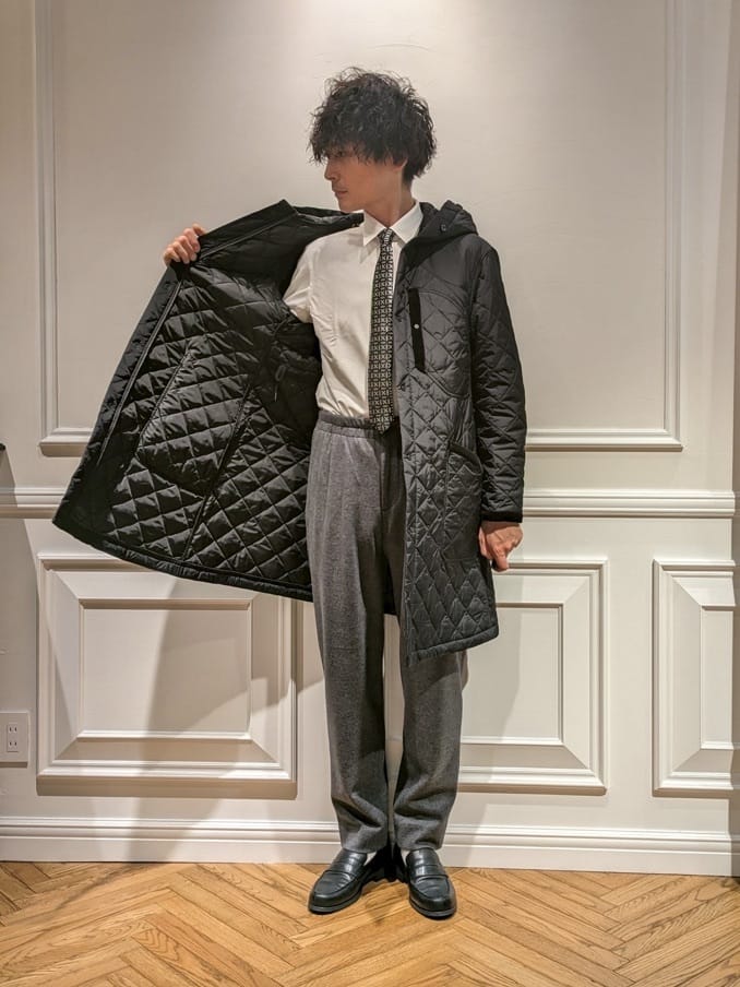 橋本さんの「DRESSTERIOR｜◆46Gジャージ レギュラーカラードレスシャツ」を使ったコーディネート