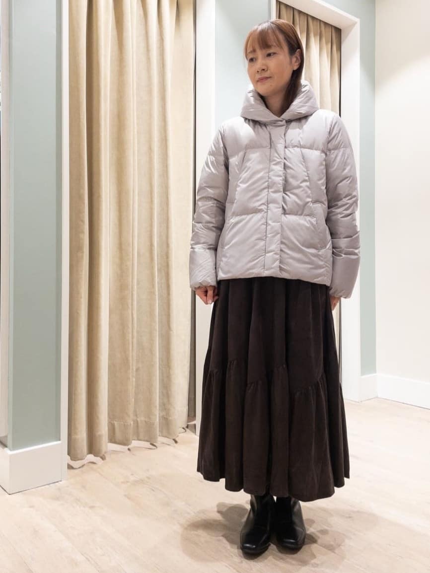 おみつさんの「grove｜【名品アウター／800FP・多機能】つつまれダウンショート」を使ったコーディネート
