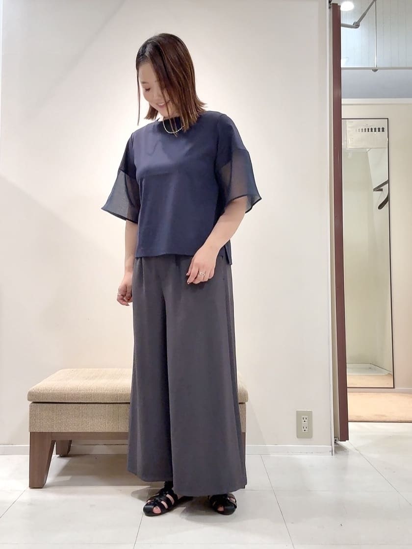 YUIさんの「UNTITLED｜【洗える/五分袖】シアースリーブ プルオーバー」を使ったコーディネート