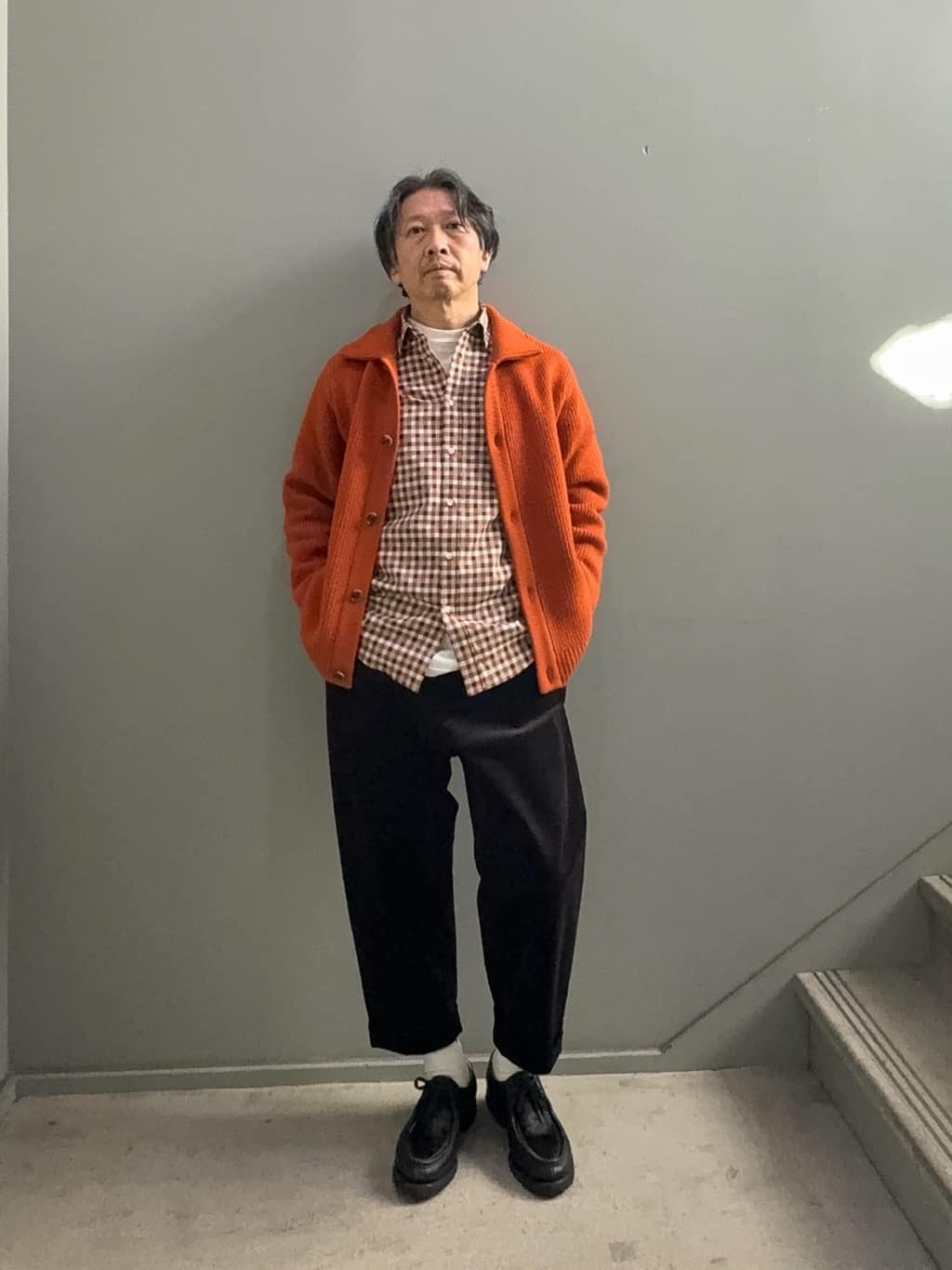 デザイナーTAKEman さんの「TAKEO KIKUCHI｜マルチギンガムチェック シャツ」を使ったコーディネート