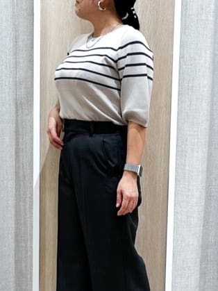 naoさんの「grove｜ひんやり多機能・やわらかドライタッチ五分袖プルオーバー」を使ったコーディネート