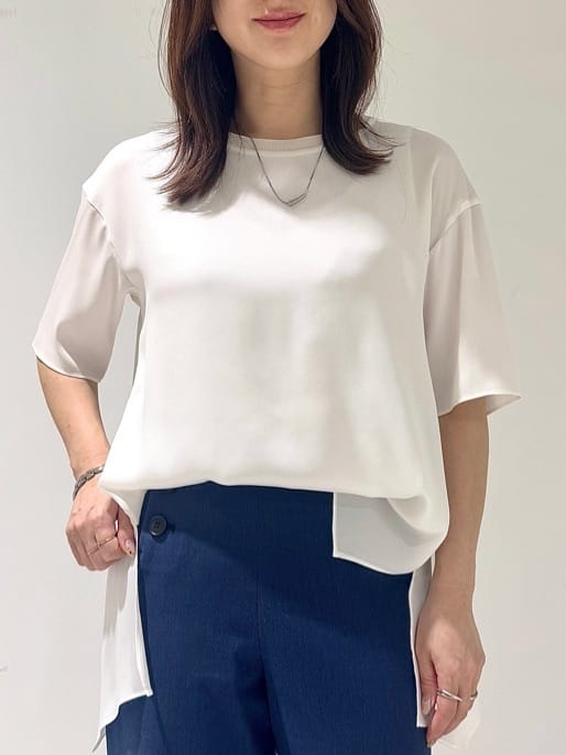 そんさんの「INDIVI｜【バックシャン】デザインTブラウス」を使ったコーディネート