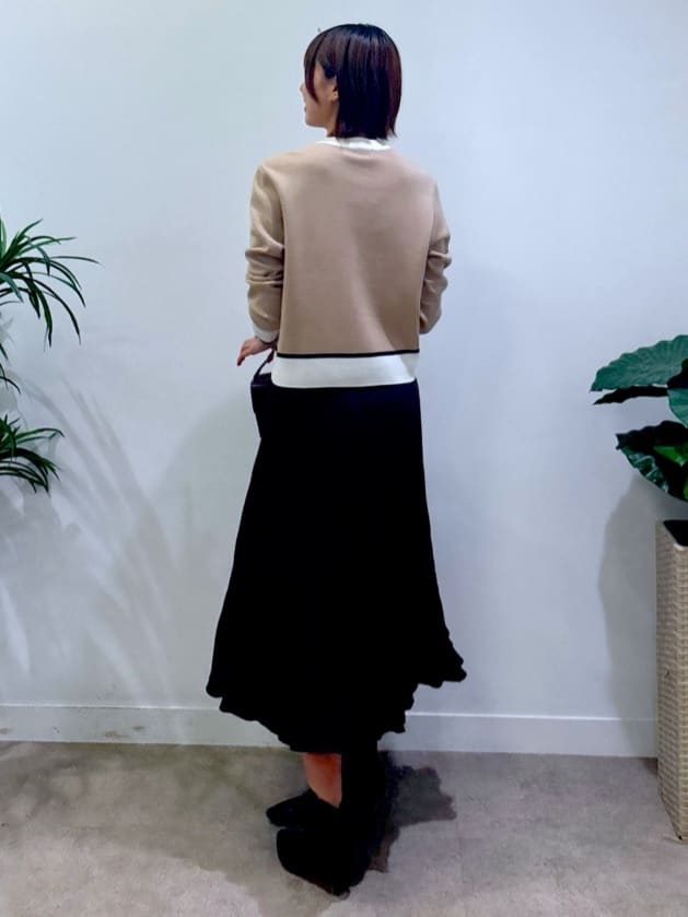 yukaさんの「UNTITLED｜【アンサンブル可/ジャケット風】ウールミラノリブカーディガン」を使ったコーディネート