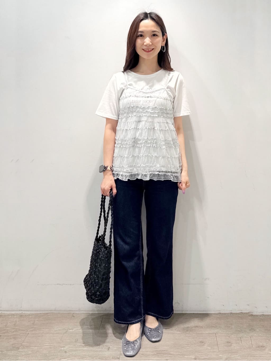 yuicciさんの「OPAQUE.CLIP｜《丈が選べる》ストレートデニムパンツ【洗濯機洗い可】」を使ったコーディネート