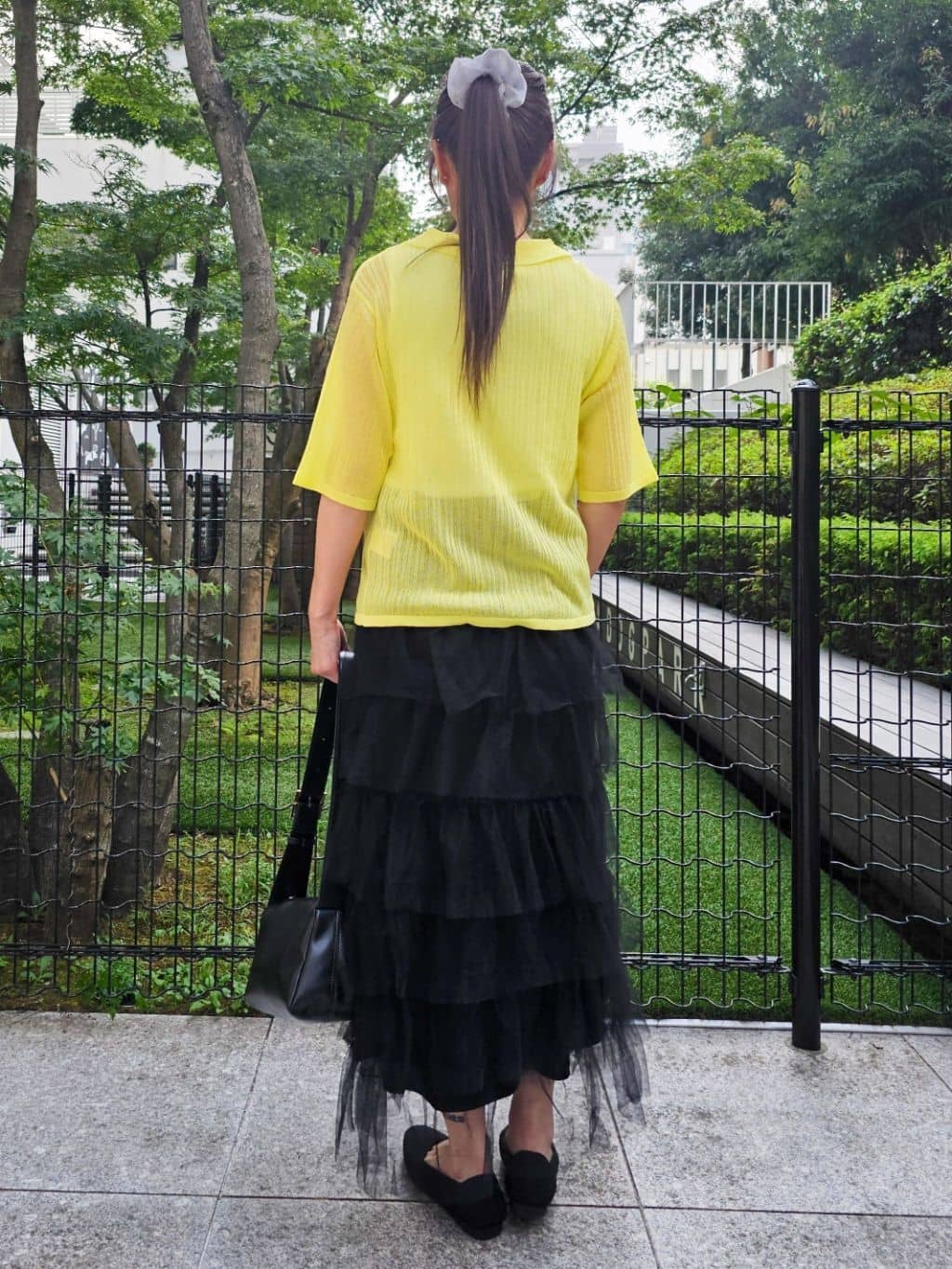 ゆゆさんの「SHOO･LA･RUE｜【2点セット/S-LL】コーデの主役になる チュールティアードスカート」を使ったコーディネート