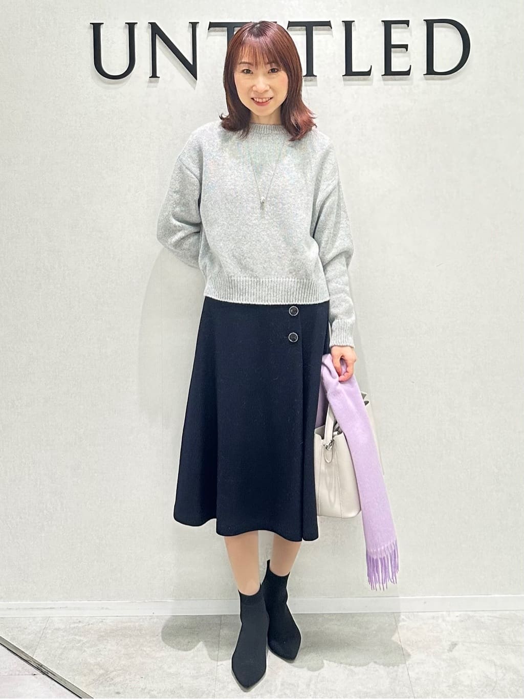 Miwaさんの「UNTITLED｜【セットアップ可/ゆったり】ウール混ラメニット」を使ったコーディネート