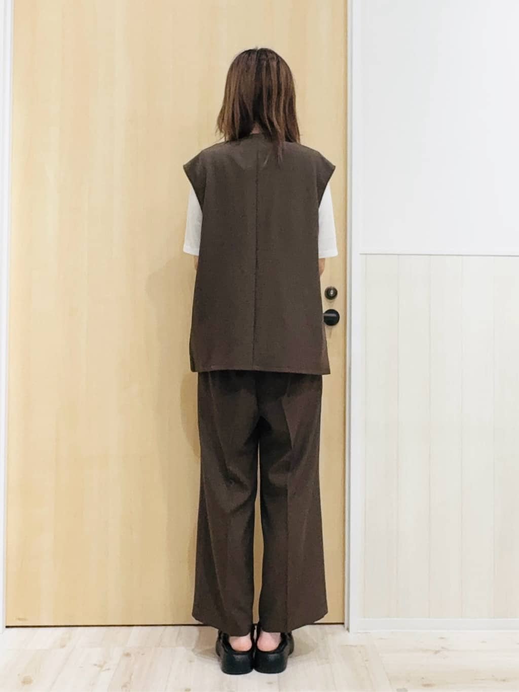 Naさんの「SHOO･LA･RUE｜【S-LL】女性らしさ漂うハートネック テレコ5分袖トップス」を使ったコーディネート