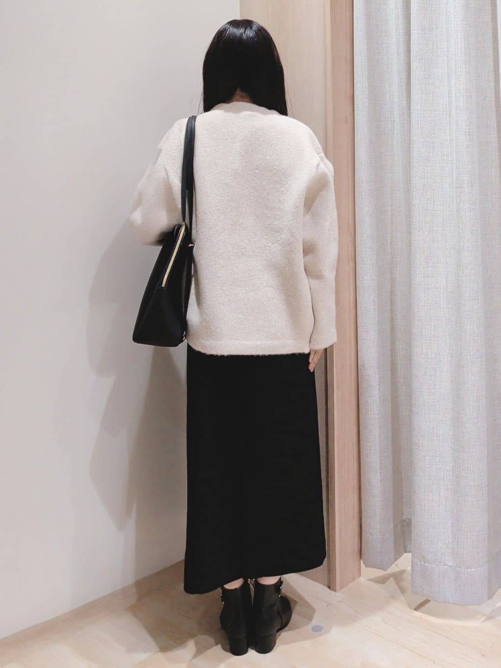 Yuiさんの「grove｜【2WAY/美シルエット】着こなし自在のジャンドレワンピース」を使ったコーディネート