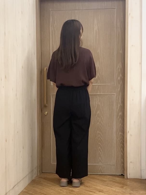 makuchanさんの「SHOO･LA･RUE｜【S-LL】二の腕はカバーして魅せる フレアスリーブニット」を使ったコーディネート