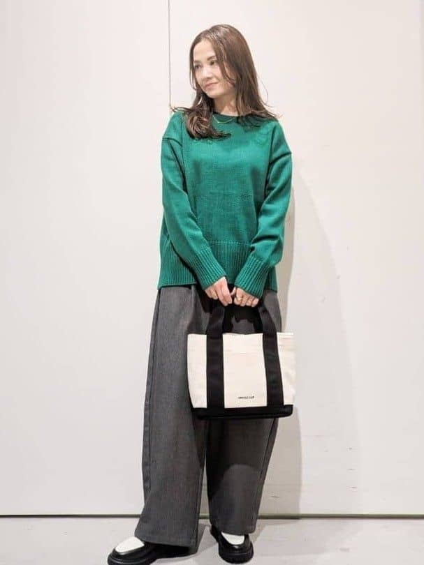 machiさんの「OPAQUE.CLIP｜メランジ カーヴィーパンツ【洗濯機OK】」を使ったコーディネート