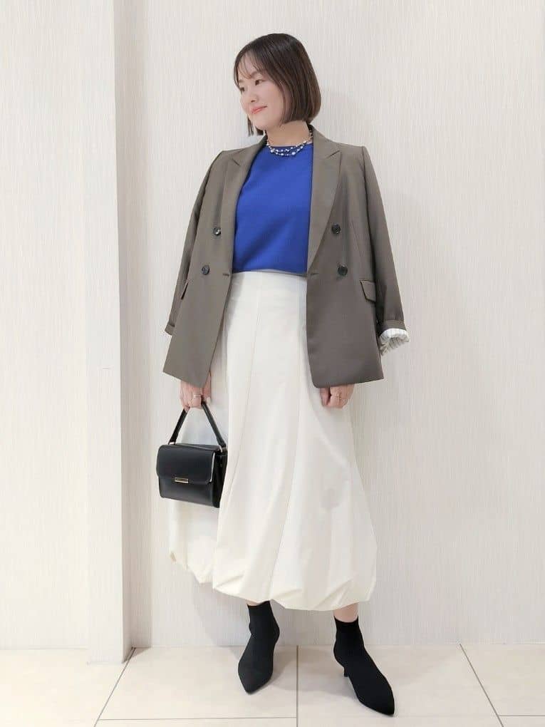 naokoさんの「UNTITLED｜【アンサンブル可/洗える】ウールミラノリブニット」を使ったコーディネート