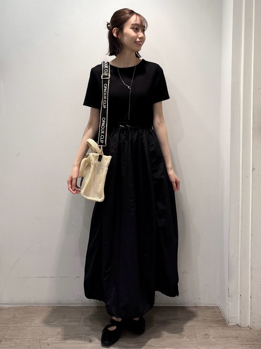 ぶまりんさんの「OPAQUE.CLIP｜2WAYスピンドル使いドッキングワンピース【洗濯機洗い可】」を使ったコーディネート