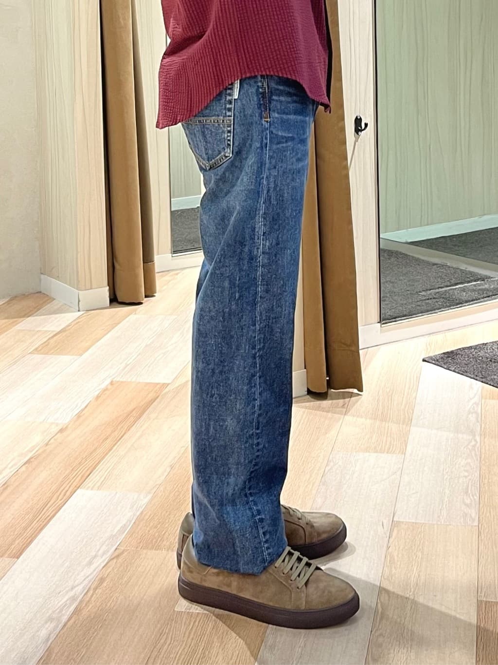 URAさんの「TAKEO KIKUCHI｜【Made in JAPAN】ビッグチェック＆スライドパズル柄 ニット」を使ったコーディネート