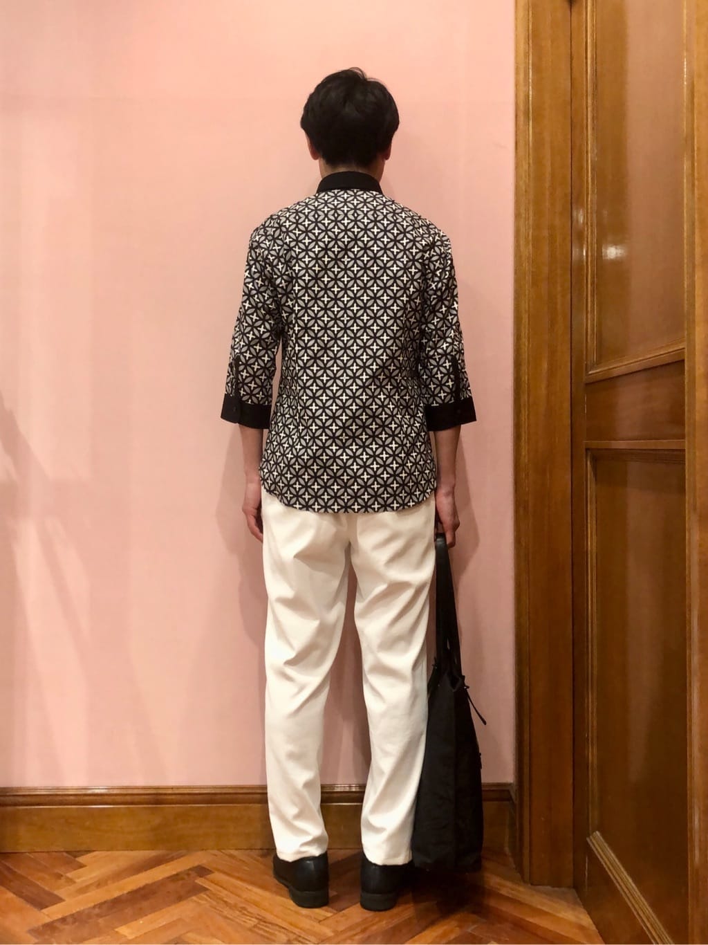 OKJさんの「DRESSTERIOR｜◆オーバーラップサークル スリークオーターシャツ」を使ったコーディネート