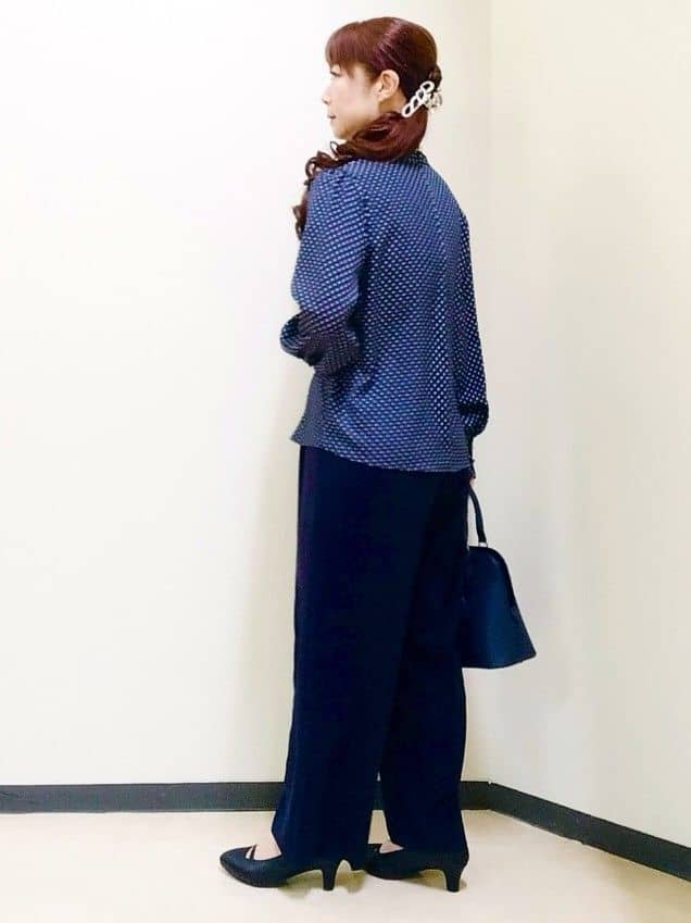 花さんの「Reflect｜【SS-4Lサイズ】ドットプリントブラウス」を使ったコーディネート