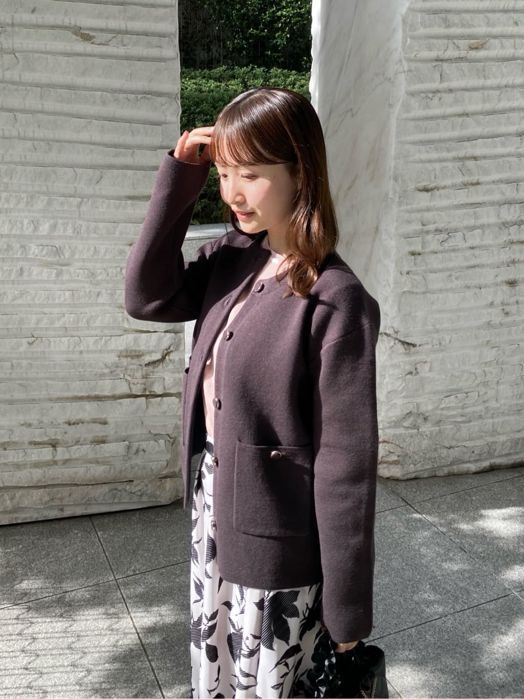 みさかさんの「index｜フラワータックフレアスカート【洗濯機OK／イージーアイロン／防シワ】」を使ったコーディネート