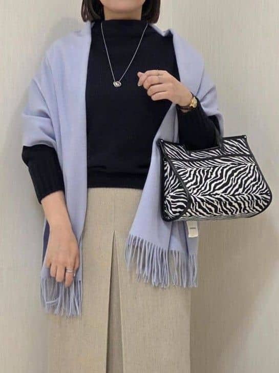 naokoさんの「UNTITLED｜【洗える】スポンディッシュ ボトルネックニット」を使ったコーディネート