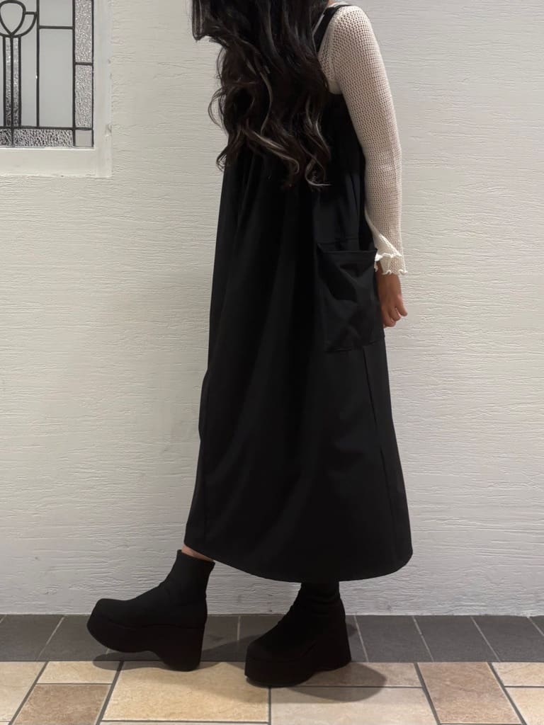 ゆずはさんの「ESPERANZA｜厚底ニットショートブーツ」を使ったコーディネート