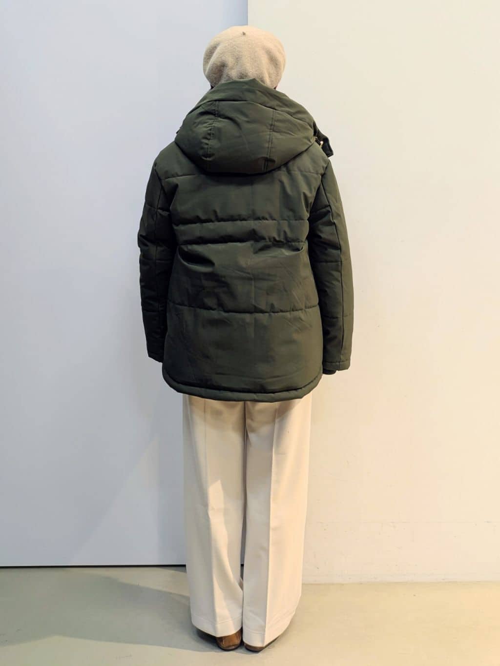 kotoさんの「THE SHOP TK｜【すっきり見えシルエット】上品ふわもこ中綿ブルゾン」を使ったコーディネート