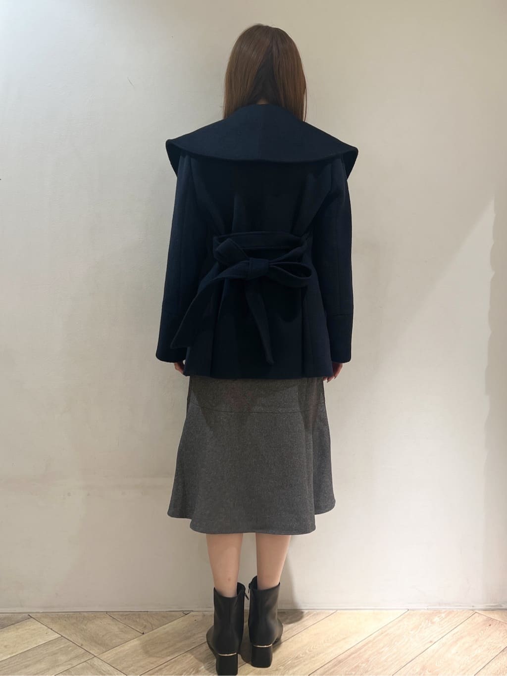 nanaさんの「index｜ベルト付ビッグカラーミドルコート」を使ったコーディネート