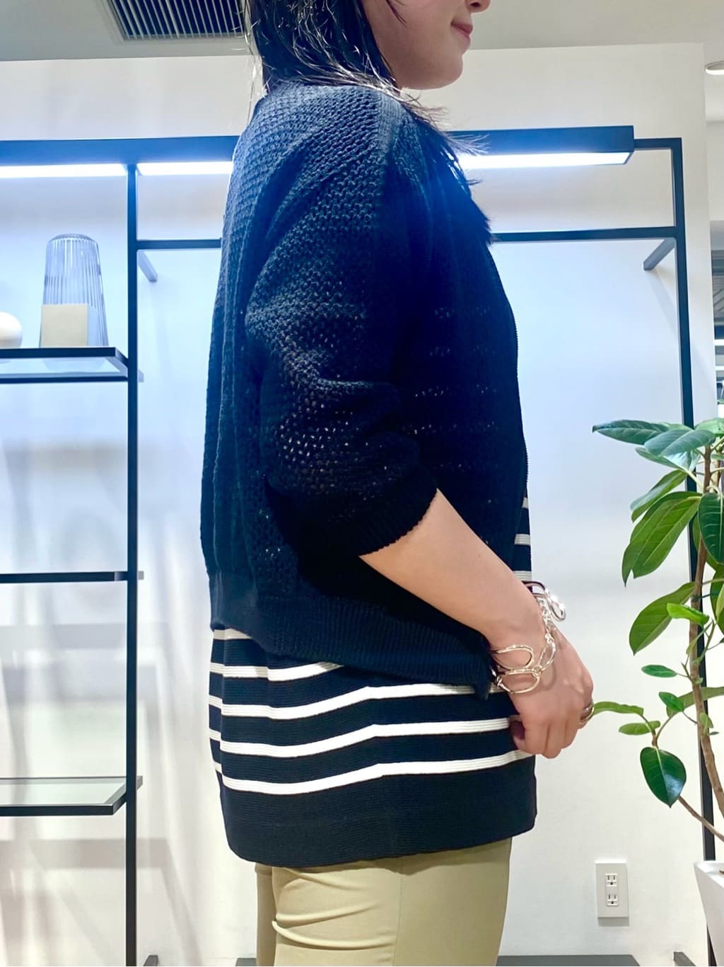 misakiさんの「INDIVI｜バイカラーショートネックレス」を使ったコーディネート