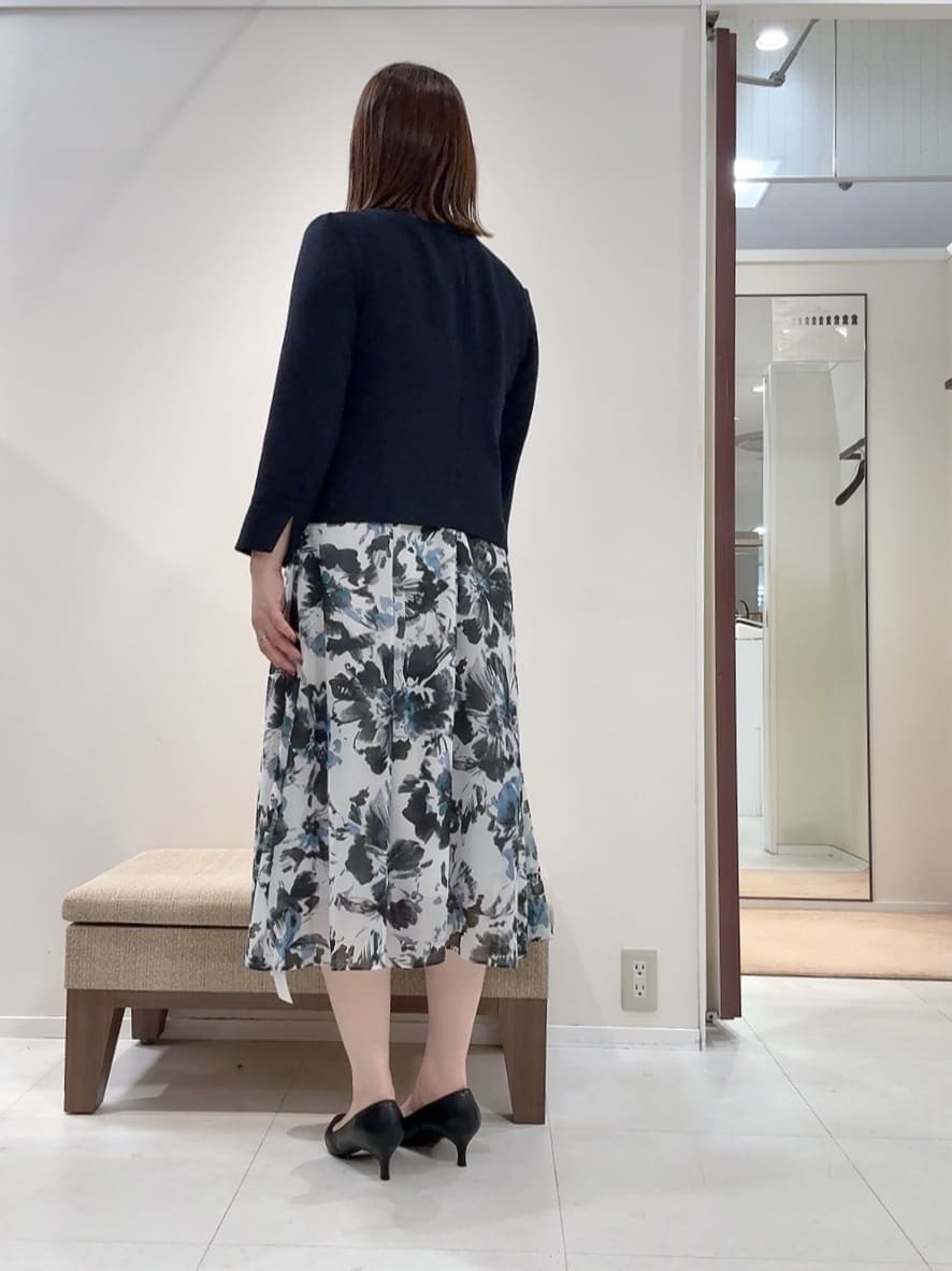 YUIさんの「UNTITLED｜【短丈/日本製】カラミ風メッシュ ノーカラージャケット」を使ったコーディネート