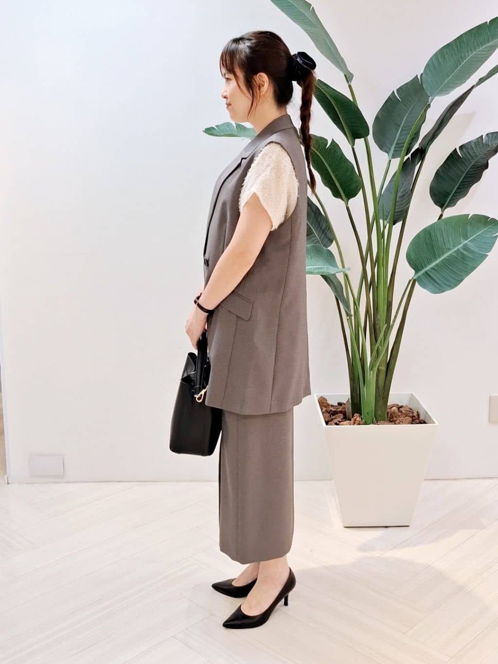 YuKaRiさんの「UNTITLED｜【セットアップ可/洗える】スラブテーラードカラージレ」を使ったコーディネート