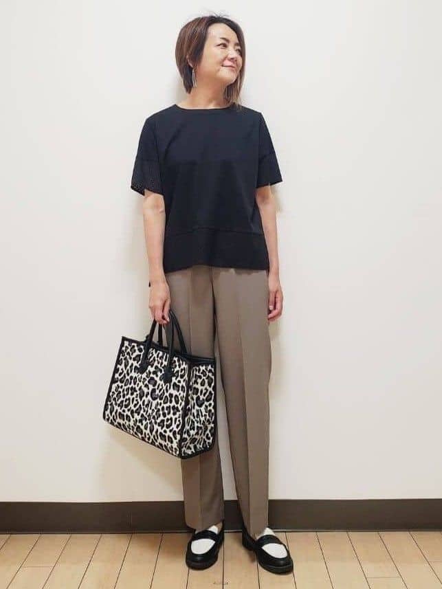 yuuさんの「Reflect｜【マシンウォッシュ可】リネンライクフレアパンツ」を使ったコーディネート