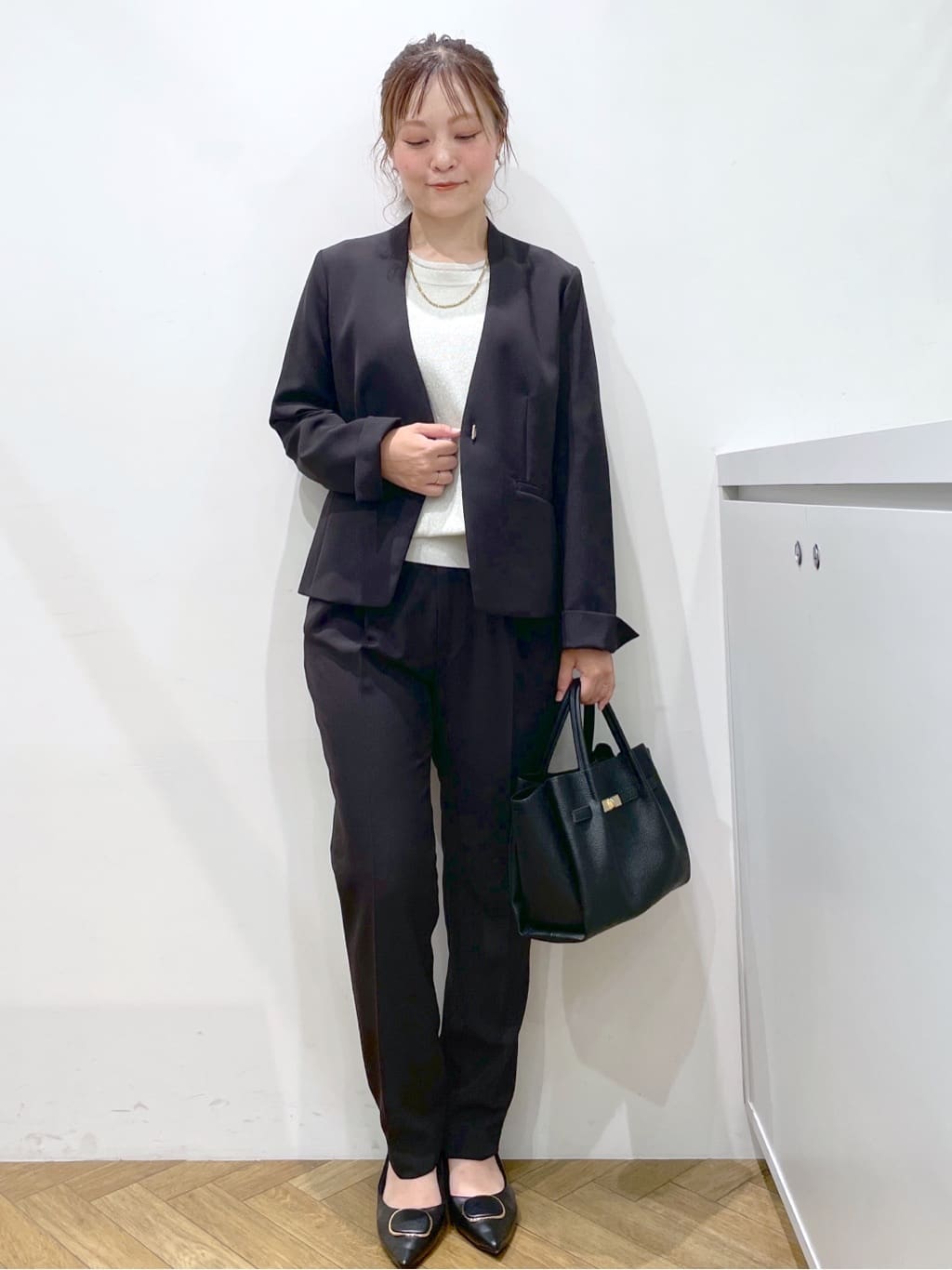 Junさんの「index｜《5色展開》前後2WAY ドルマンスリーブニット【UVケア／抗ピル／洗濯機洗い可】」を使ったコーディネート