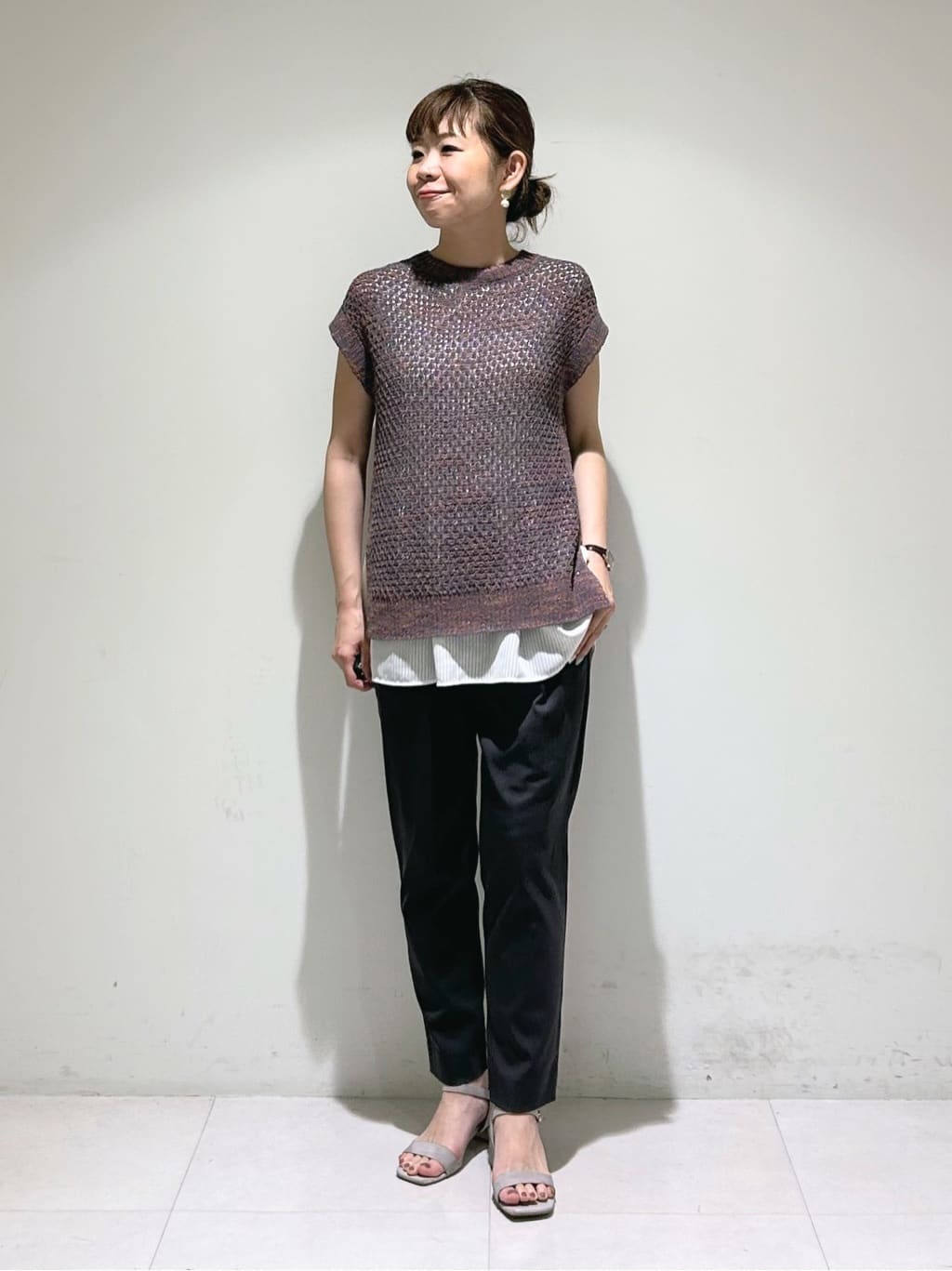 tsuyuさんの「INDIVI｜【洗える／レイヤードにも活躍】ペプラムインナートップス」を使ったコーディネート