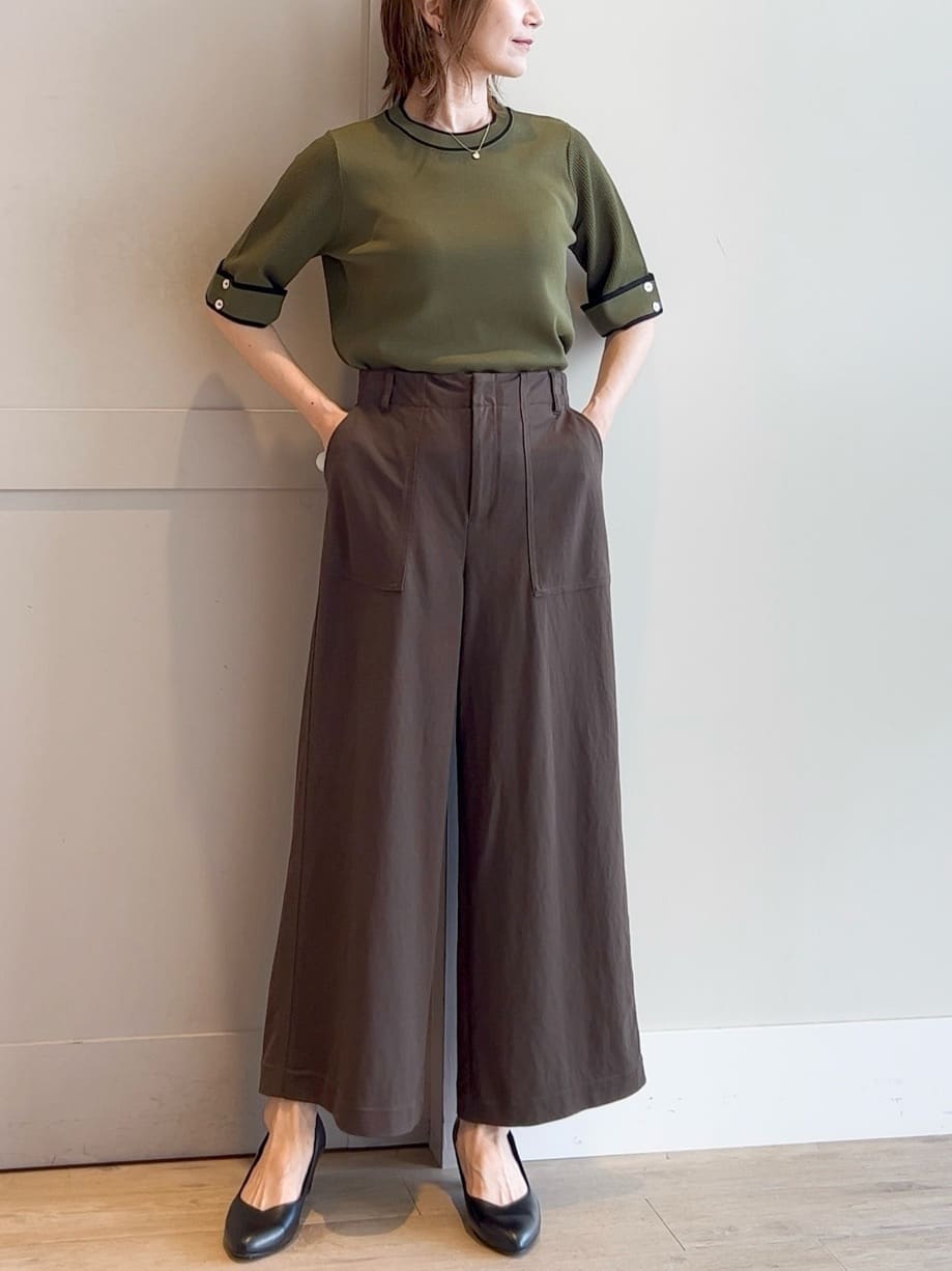 yamakoさんの「grove｜【接触冷感】見た目はきちんと、着心地はらくちん クロップドベイカーパンツ」を使ったコーディネート