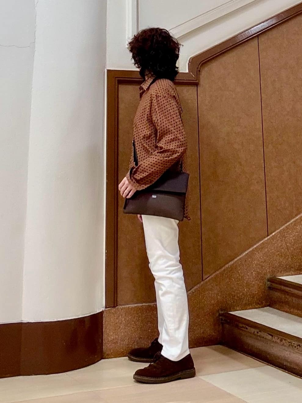 のぐみさんの「TAKEO KIKUCHI｜ボーラーハット柄 長袖シャツ」を使ったコーディネート